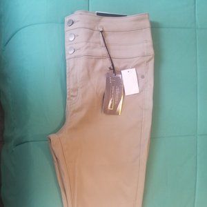 Refuge Womens High-Waisted Beige Skinny pants